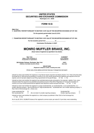 Thumbnail Monro 10-Q Quarterly Report FY2017 