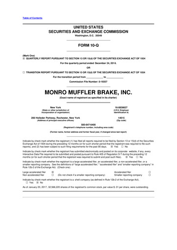 Thumbnail Monro 10-Q Quarterly Report FY2017 