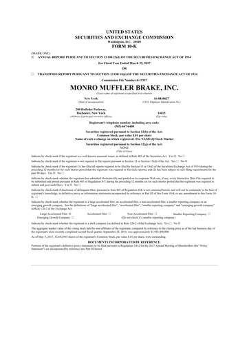 Thumbnail Monro 10-K Annual Report 2017