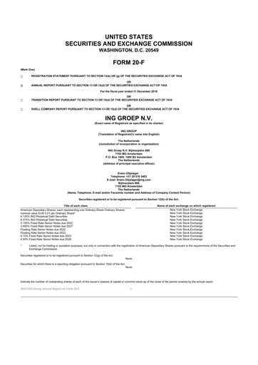 Miniature ING
 20-F Rapport annuel 2018