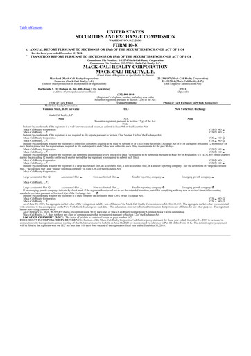 Thumbnail Veris Residential 10-K Annual Report 2019