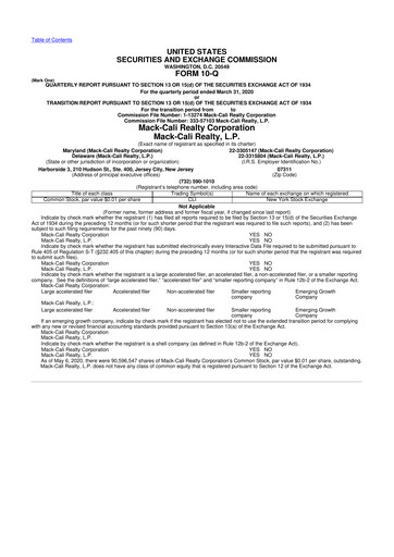Thumbnail Veris Residential 10-Q Quarterly Report FY2020 