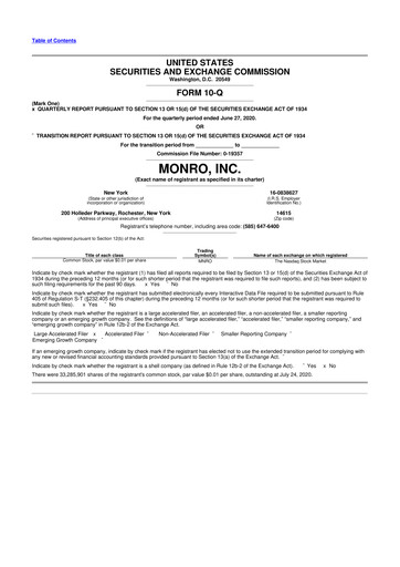 Thumbnail Monro 10-Q Quarterly Report FY2020 