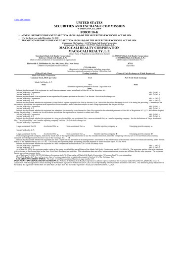 Thumbnail Veris Residential 10-K Annual Report 2020