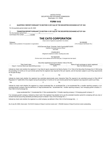 Thumbnail Cato Fashion 10-Q Quarterly Report FY2022 