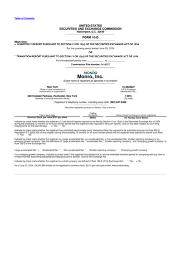 Thumbnail Monro 10-Q Quarterly Report FY2025 