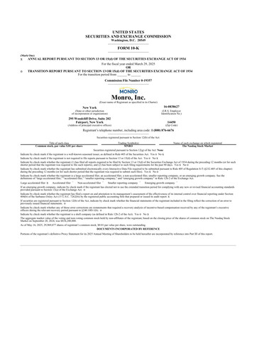 Thumbnail Monro 10-K Annual Report 2025