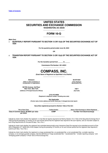 Thumbnail Compass 10-Q Quarterly Report FY2023 