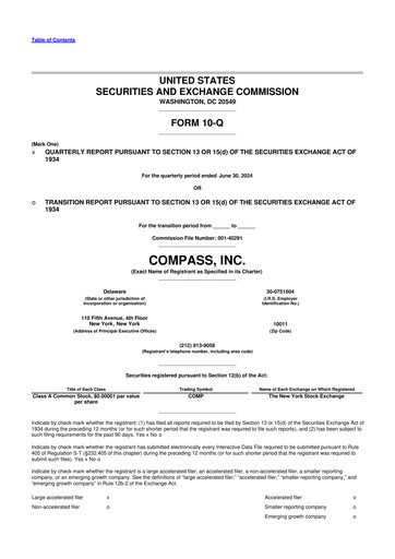 Thumbnail Compass 10-Q Quarterly Report FY2024 