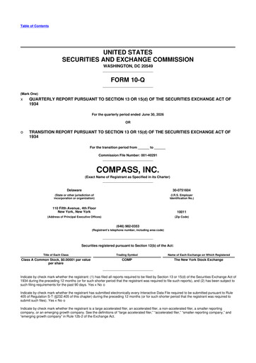 Miniature Compass 10-Q Rapport trimestriel 2026 