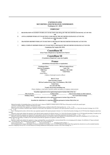 Thumbnail Constellium
 20-F Annual Report 2020