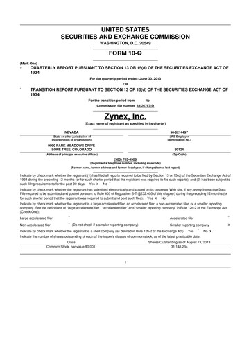 Thumbnail Zynex 10-Q Quarterly Report FY2013 