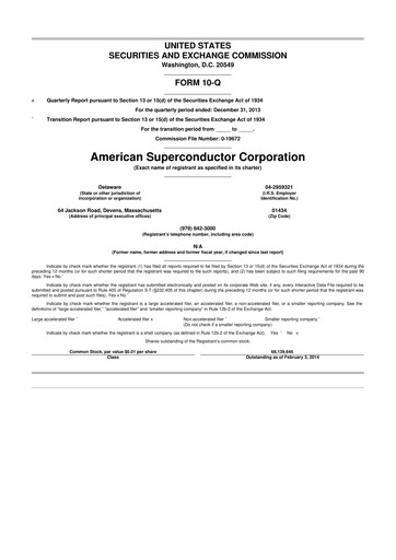 Vorschaubild American Superconductor Corporation 10-Q Quartalsbericht 2014 