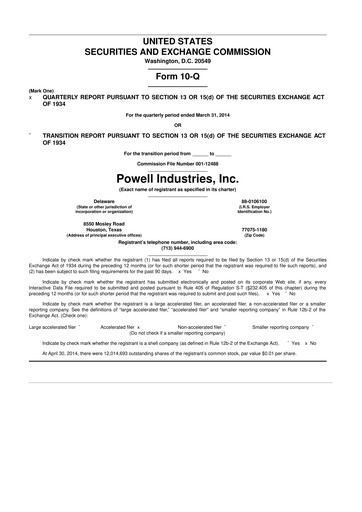 Thumbnail Powell Industries 10-Q Quarterly Report FY2014 