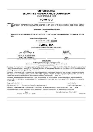 Thumbnail Zynex 10-Q Quarterly Report FY2014 
