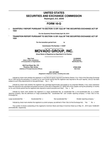 Thumbnail Movado Group 10-Q Quarterly Report FY2015 