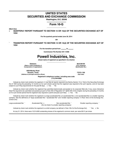 Thumbnail Powell Industries 10-Q Quarterly Report FY2014 