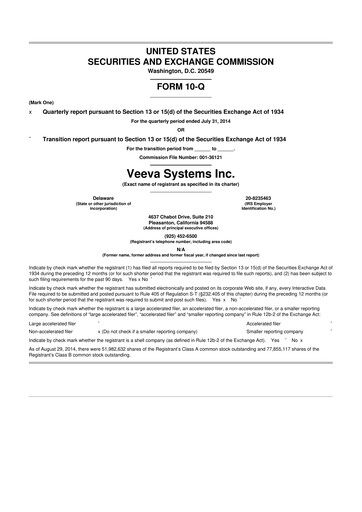 Thumbnail Veeva Systems 10-Q Quarterly Report FY2015 