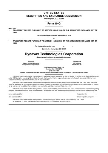 Thumbnail Dynavax Technologies
 10-Q Quarterly Report FY2014 