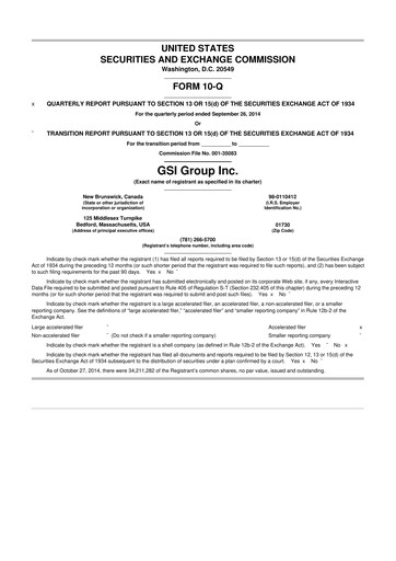 Miniature Novanta 10-Q Rapport trimestriel 2014 