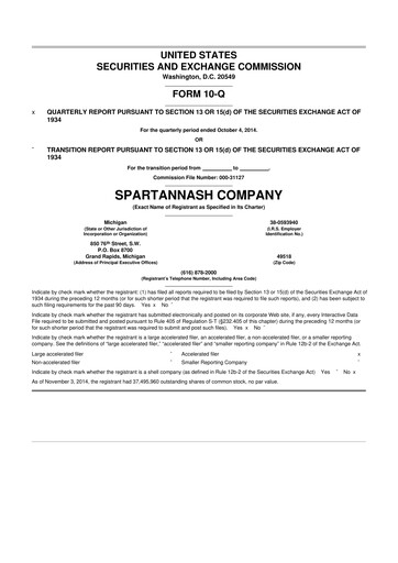 Thumbnail SpartanNash
 10-Q Quarterly Report FY2014 