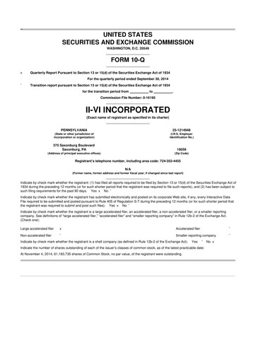 Thumbnail Coherent Corp. 10-Q Quarterly Report FY2015 