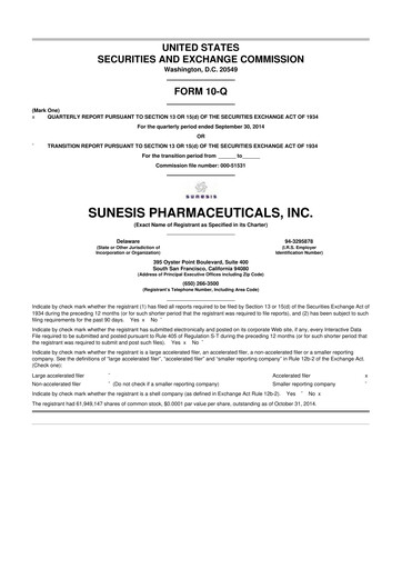 Thumbnail Viracta Therapeutics 10-Q Quarterly Report FY2014 