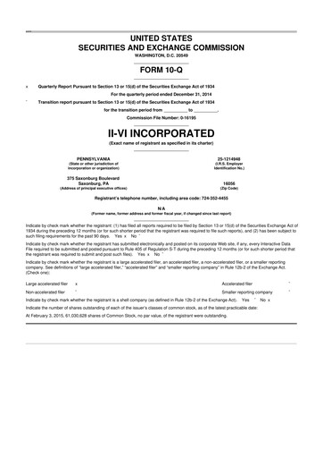 Thumbnail Coherent Corp. 10-Q Quarterly Report FY2015 