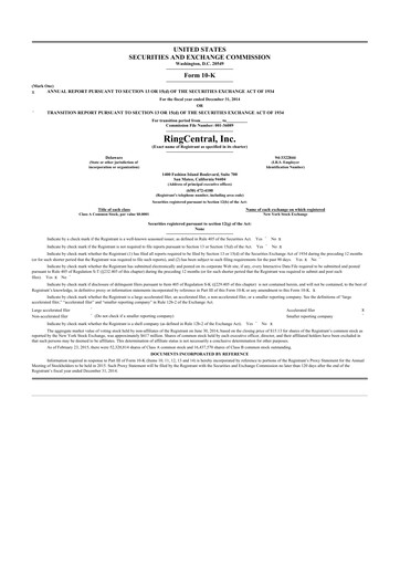 Thumbnail RingCentral
 10-K Annual Report 2014