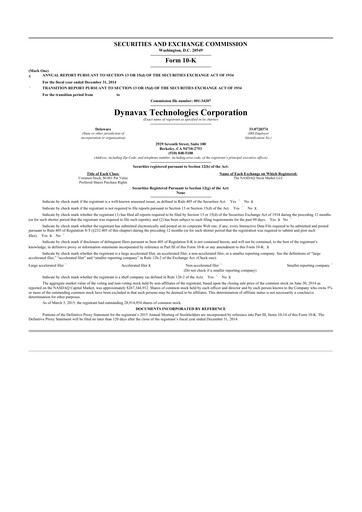 Thumbnail Dynavax Technologies
 10-K Annual Report 2014