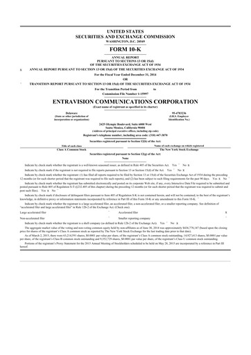 Thumbnail Entravision Communications
 10-K Annual Report 2014