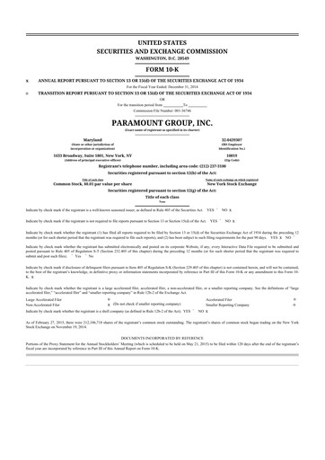 Thumbnail Paramount Group 10-K Annual Report 