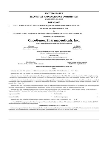 Thumbnail Achieve Life Sciences
 10-K Annual Report 2014