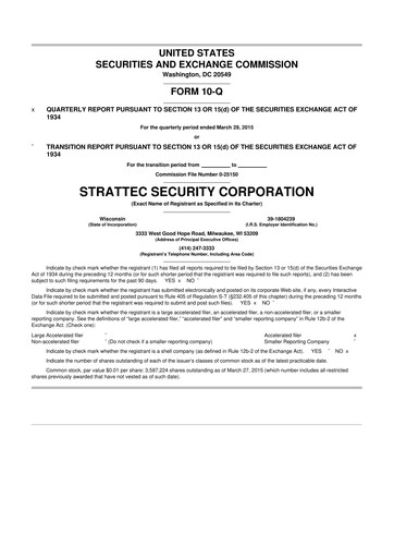 Vorschaubild Strattec Security 10-Q Quartalsbericht 2015 