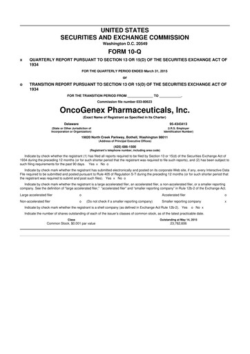 Thumbnail Achieve Life Sciences
 10-Q Quarterly Report FY2015 
