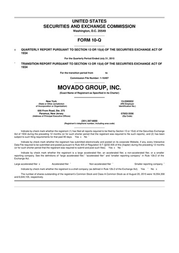 Thumbnail Movado Group 10-Q Quarterly Report FY2016 