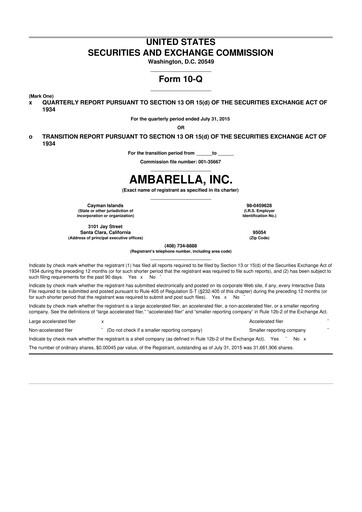 Thumbnail Ambarella 10-Q Quarterly Report FY2016 