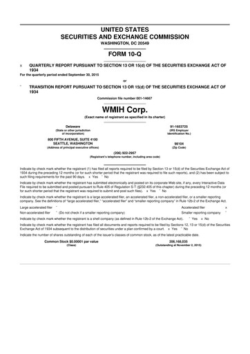 Miniature Mr. Cooper Group 10-Q Rapport trimestriel 2015 