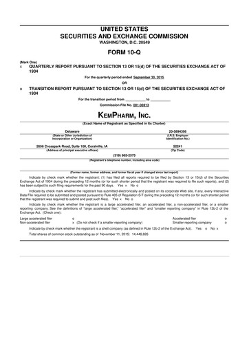 Thumbnail Zevra Therapeutics 10-Q Quarterly Report FY2015 