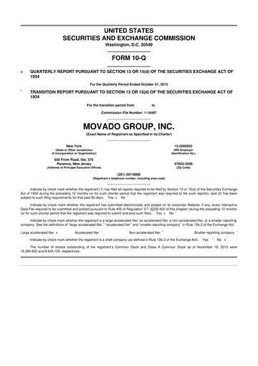 Thumbnail Movado Group 10-Q Quarterly Report FY2016 