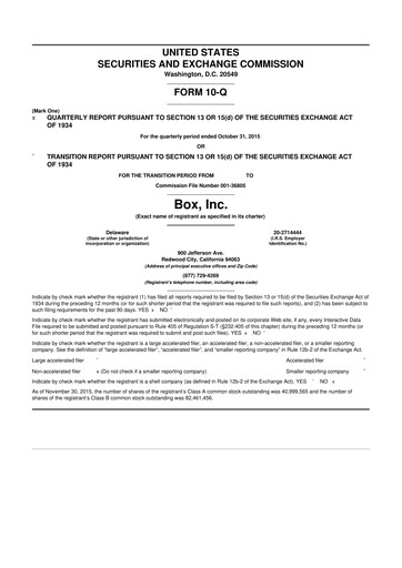 Thumbnail Box, Inc. 10-Q Quarterly Report FY2016 