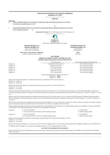 Miniature Prologis 10-K Rapport annuel 2015