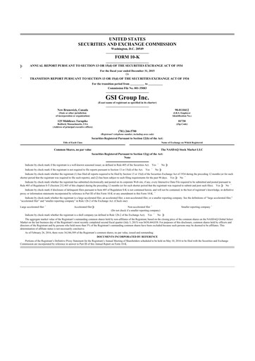 Thumbnail Novanta 10-K Annual Report 2015