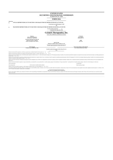 Thumbnail CytomX Therapeutics
 10-K Annual Report 2015