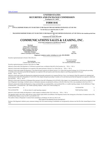 Thumbnail Uniti 10-K Annual Report 2015