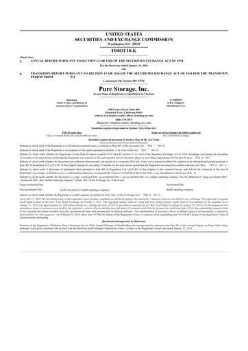 Thumbnail Pure Storage
 10-K Annual Report 2016