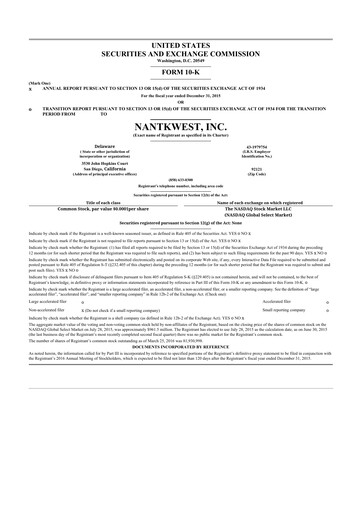 Thumbnail ImmunityBio 10-K Annual Report 2015