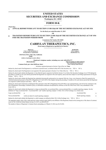 Thumbnail KalVista Pharmaceuticals 10-K Annual Report 2015