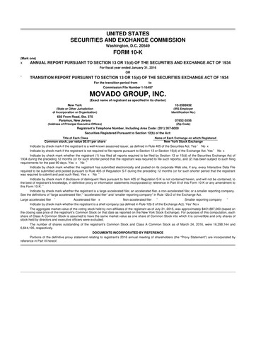 Thumbnail Movado Group 10-K Annual Report 2016