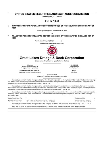 Thumbnail Great Lakes Dredge & Dock Corp. 10-Q Quarterly Report FY2016 